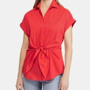 Ralph Lauren tie front blouse
